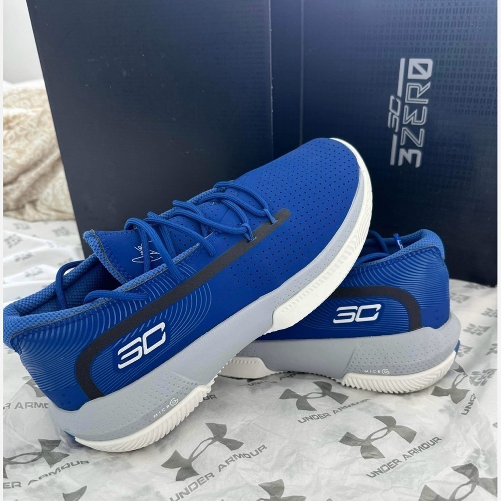 Under Armour Steph Curry UA GS‎ SC 3ZERO III Blue Basketball Sneaker Size 7Y